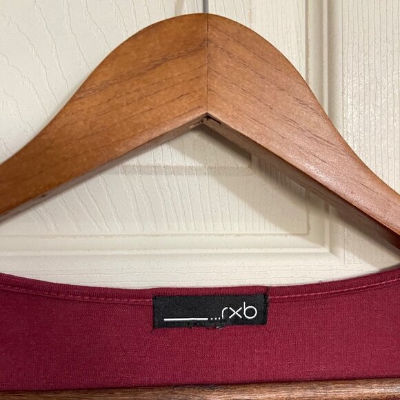 RXB Womens Red Bohemian Embroidered Shark Bite Hem 3/4 Sleeve Blouse Large - Picture 2 of 6